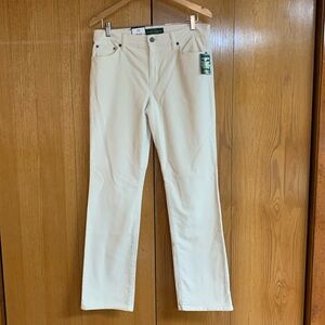 Lauren Ralph Lauren NWT Classic‎ Straight Crème Jeans Women's Size 10